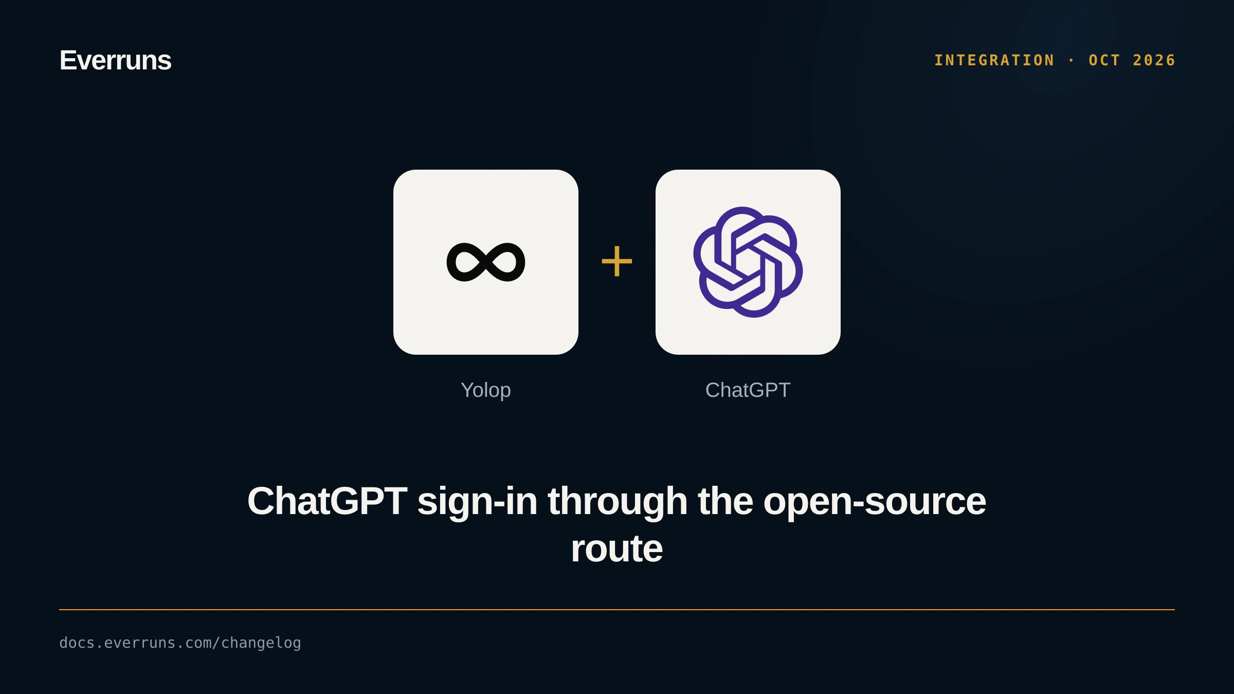 Yolop and OpenAI logos side by side, announcing ChatGPT sign-in