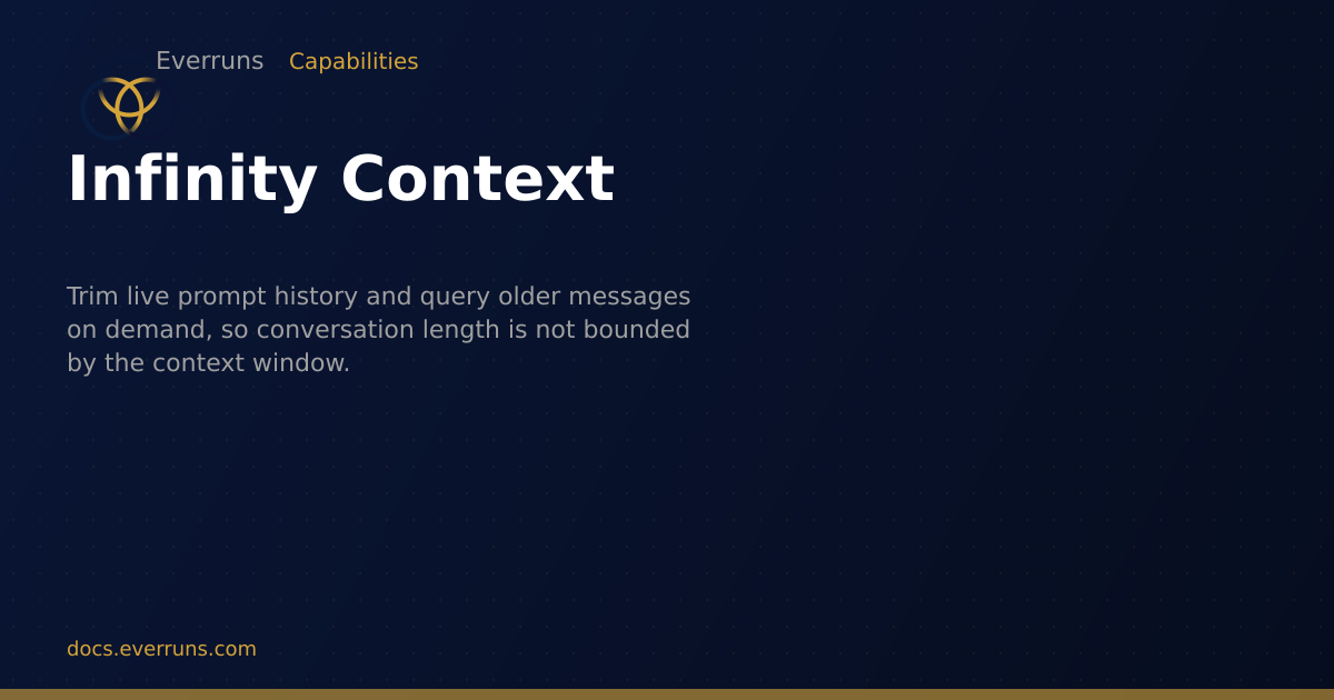 Infinity Context Infinity Context | Everruns