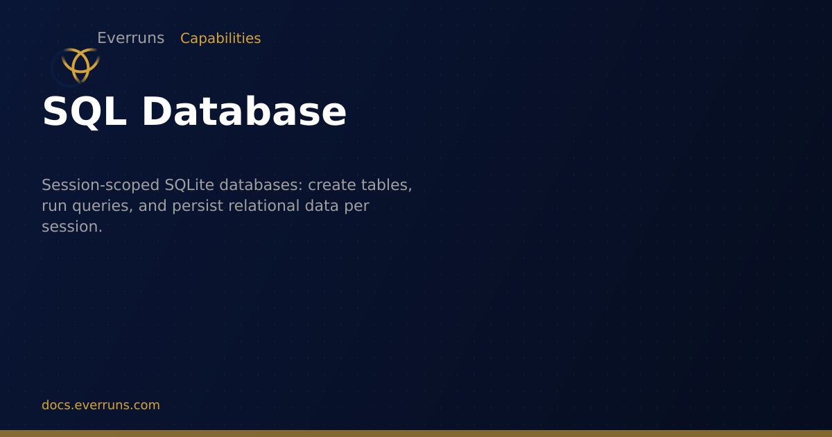 SQL Database | Everruns